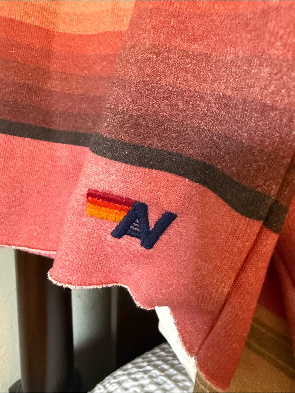 Aviator Nation Pink and Yellow Labeled Hoodie Interior - Picture 3 of 4